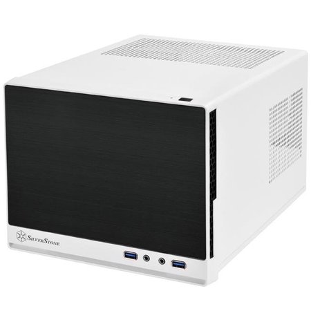 SILVERSTONE Silver Stone Technologies SG13WB Mini-DTX Small Form Factor Computer Case - White SG13WB